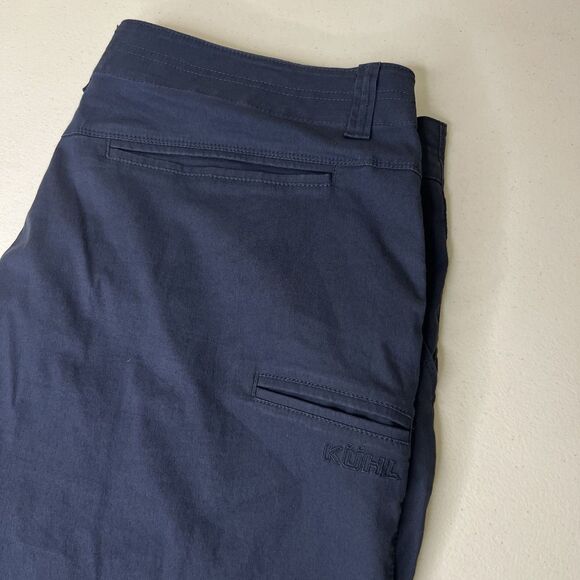 Kuhl Shorts Mens 40 Navy Blue Resistor Lite Chino Stretch Performance 10” Inseam - Picture 8 of 11